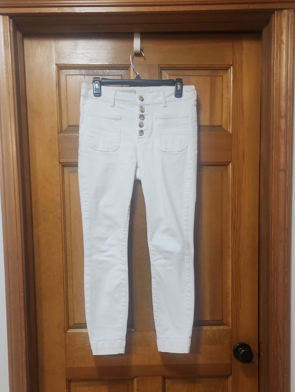 Pilcro and the Letterpress White Skinny Jeans, High Rise, Women's Size 28, EUC